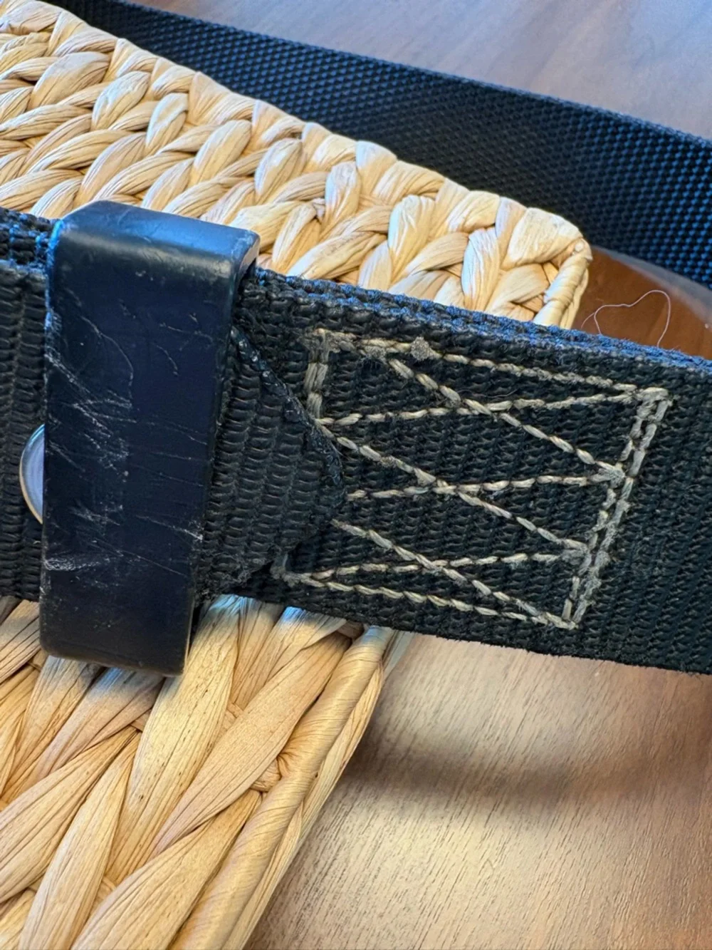 Black Webbed Men's Belt with Silver Grommet Hardware Punk Grunge Utility 38”-42” - Picture 8 of 8